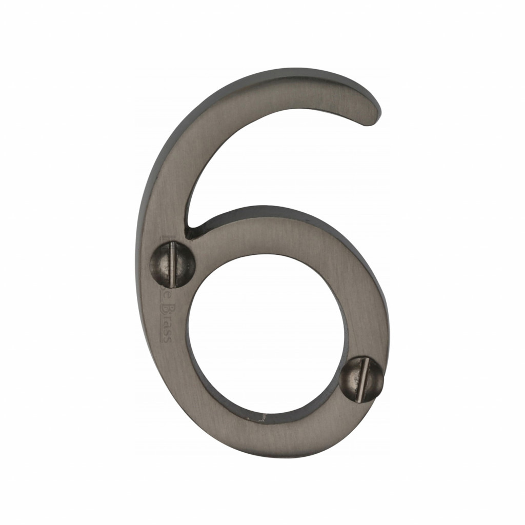 M Marcus Heritage Brass Numeral 6 - Face Fix 51mm 